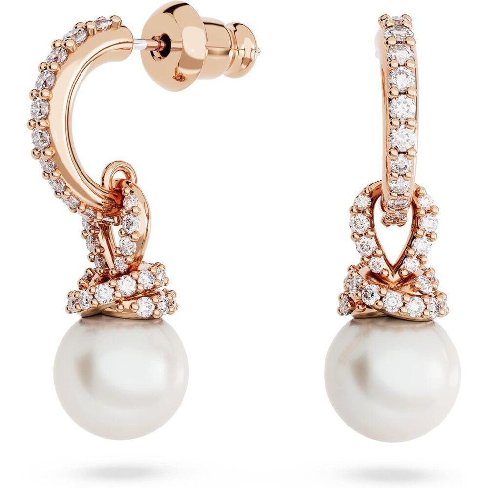 〽️Women's Classic and Versatile Rose Gold Earrings With Sparkling Clear Stones